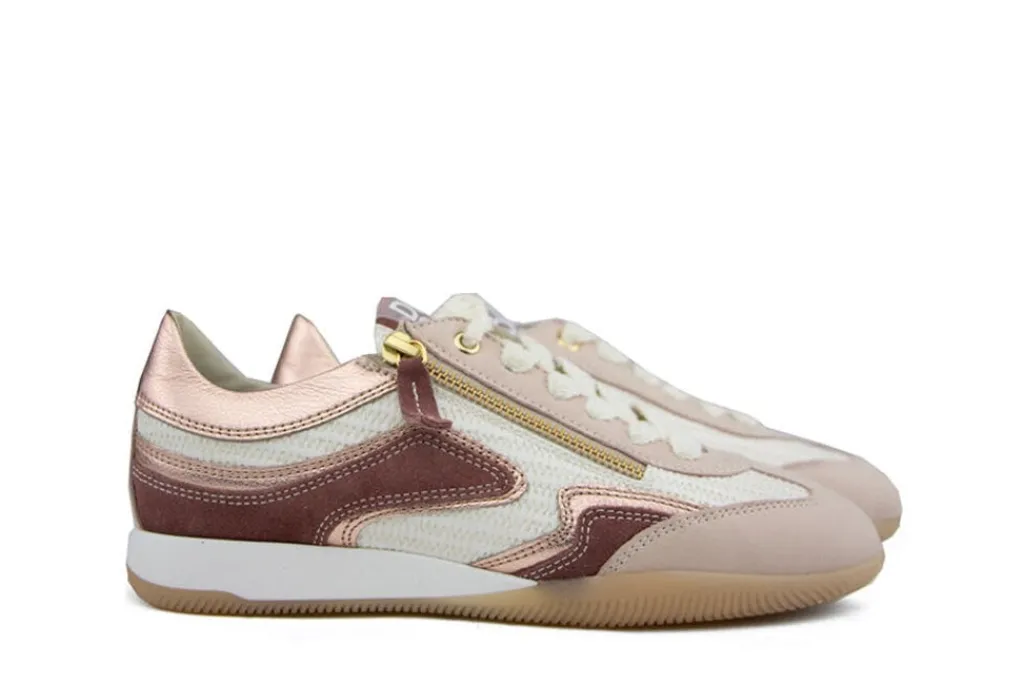 Sneakers^DL-Sport DL Sport Sneaker Nabuk Pink Goffry Panna