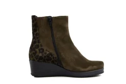 Enkellaarzen | Wijdte H^Durea Enkellaars Sleehak Olijf H