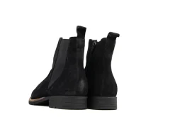 Enkellaarzen | Wijdte H^Durea Enkellaars Zwart Fox Suede H-leest
