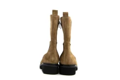 Enkellaarzen | Wijdte K^Durea Hoge Chelsea Boots Taupe Suede K-leest