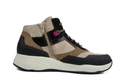Sneakers | Wijdte H^Durea Hoge Sneaker Zwart Seppia Bordeaux H
