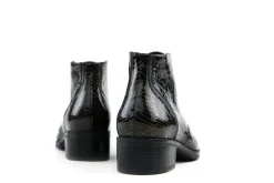 Veterschoenen | Wijdte K^Durea Hoge Veter Donkerbrons Lak K