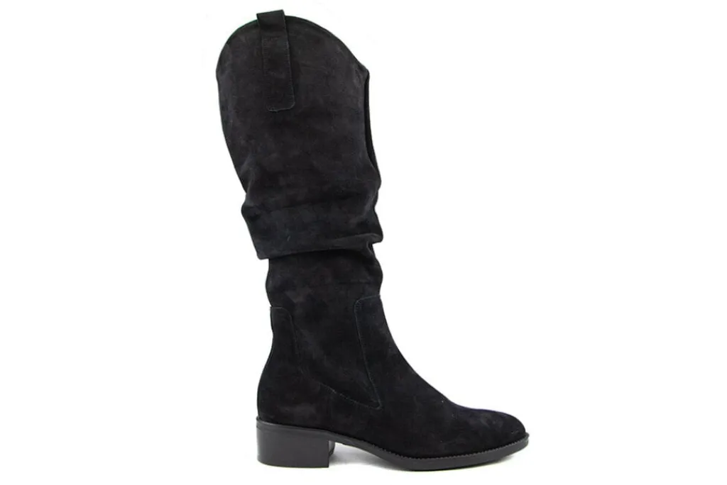 Laarzen | Wijdte H^Durea Laars Zwart Fox Suede H-leest