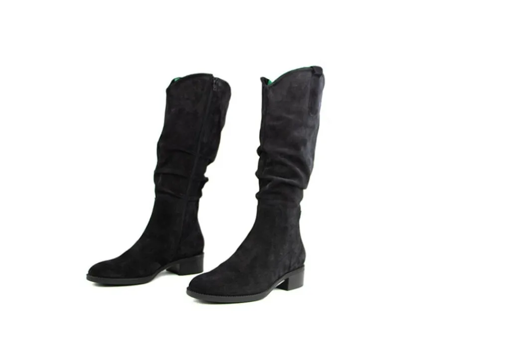 Laarzen | Wijdte H^Durea Laars Zwart Fox Suede H-leest
