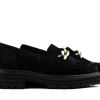 Loafers | Wijdte K^Durea Loafers Chain Zwart Suede K-leest