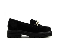 Loafers | Wijdte K^Durea Loafers Chain Zwart Suede K-leest