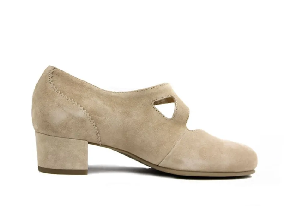 Pumps | Wijdte K^Durea Pump met Band Licht Taupe Suede