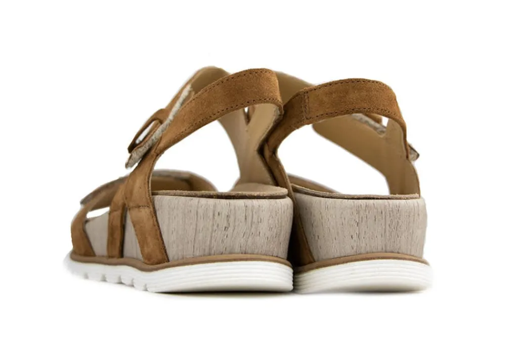 Sandalen En Slippers | Wijdte H^Durea Sandaal Cognac Suede H-leest