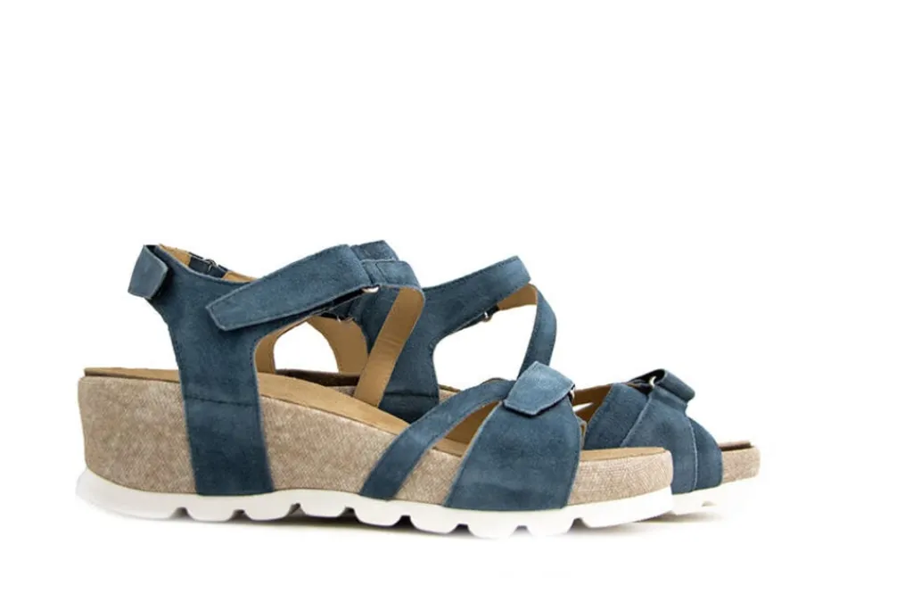 Sandalen En Slippers | Wijdte H^Durea Sandaal Demin Zand