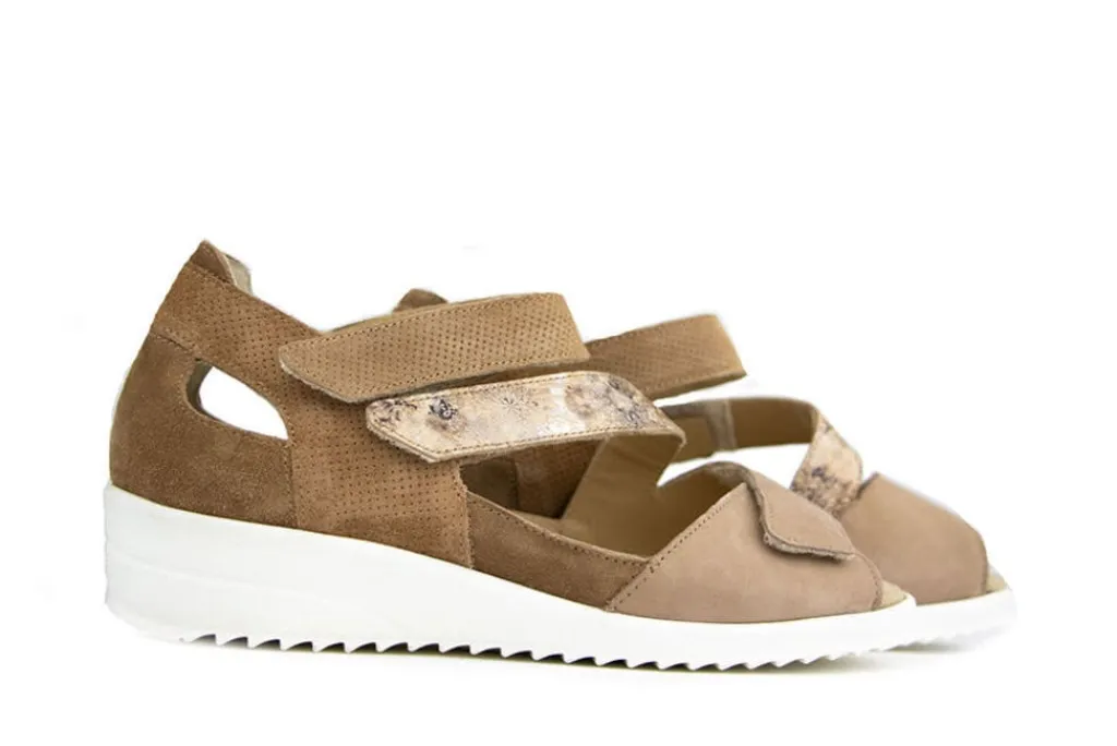 Sandalen En Slippers | Wijdte K^Durea Sandaal Licht Taupe Tabacco K-leest