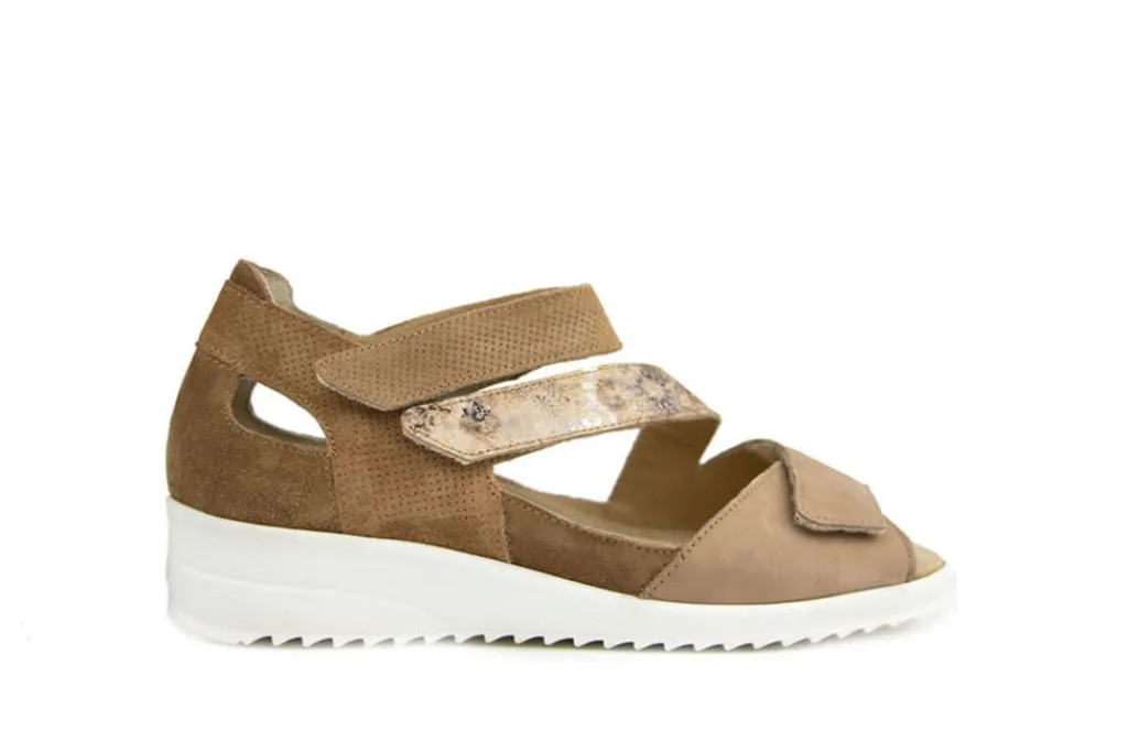 Sandalen En Slippers | Wijdte K^Durea Sandaal Licht Taupe Tabacco K-leest