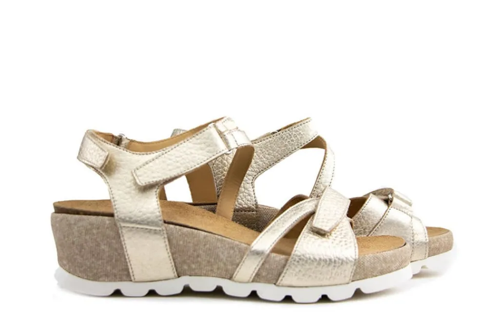 Sandalen En Slippers | Wijdte H^Durea Sandaal Platin Zand