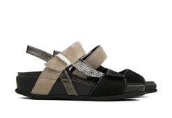 Sandalen En Slippers | Wijdte H^Durea Sandaal Zwart Taupe Walnoot H-leest