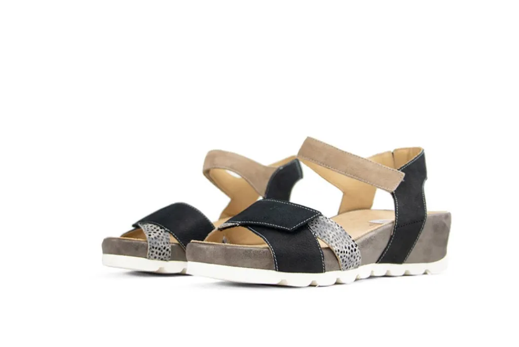 Sandalen En Slippers | Wijdte K^Durea Sandaal Zwart Taupe K-leest