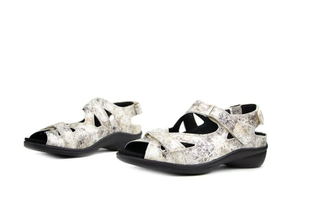 Sandalen En Slippers | Wijdte H^Durea Sandalen Ivoor Print H-leest