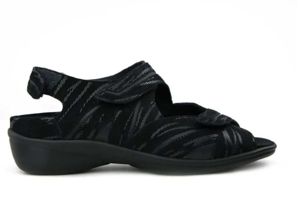 Sandalen En Slippers | Wijdte H^Durea Sandalen Zwart Fern H-leest