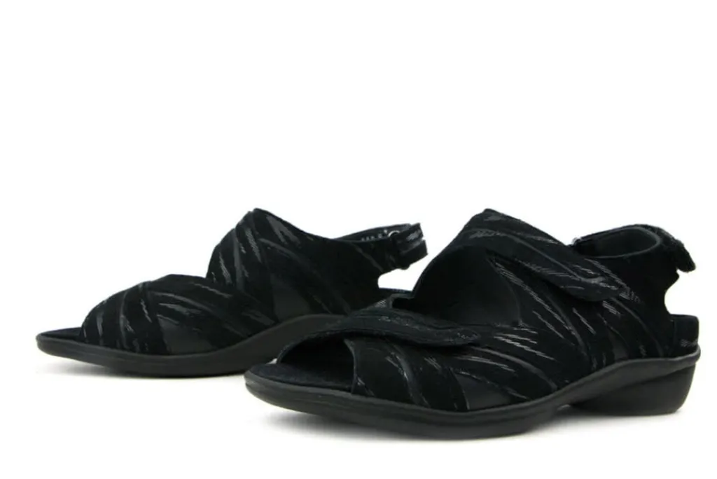 Sandalen En Slippers | Wijdte H^Durea Sandalen Zwart Fern H-leest