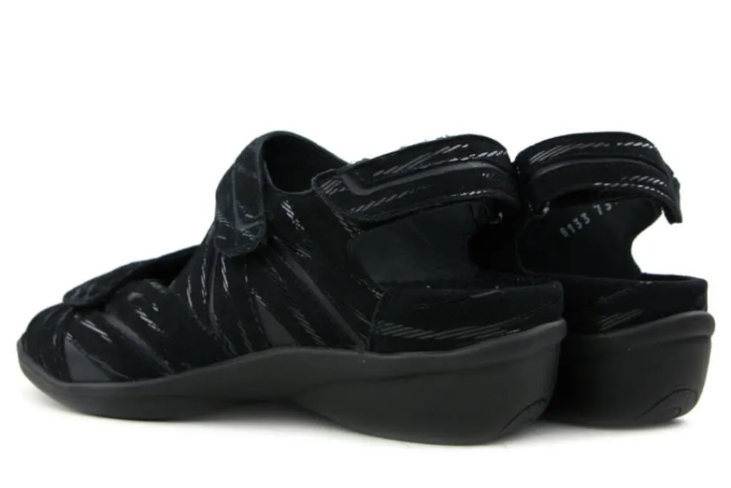Sandalen En Slippers | Wijdte H^Durea Sandalen Zwart Fern H-leest