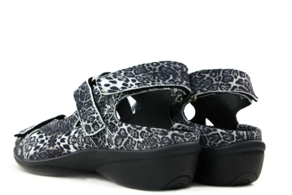 Sandalen En Slippers | Wijdte H^Durea Sandalen Zwart Wit Pixel Leopard H-leest