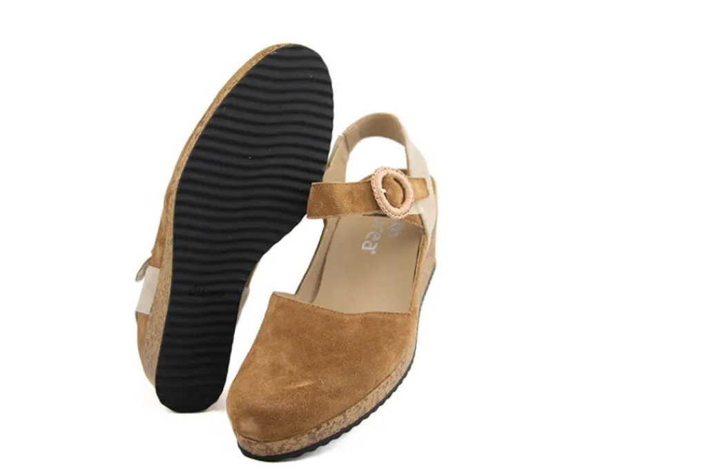 Sandalen En Slippers | Wijdte H^Durea Sleehak Cognac Zand H