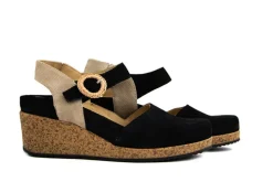 Sandalen En Slippers | Wijdte H^Durea Sleehak Zwart Zand