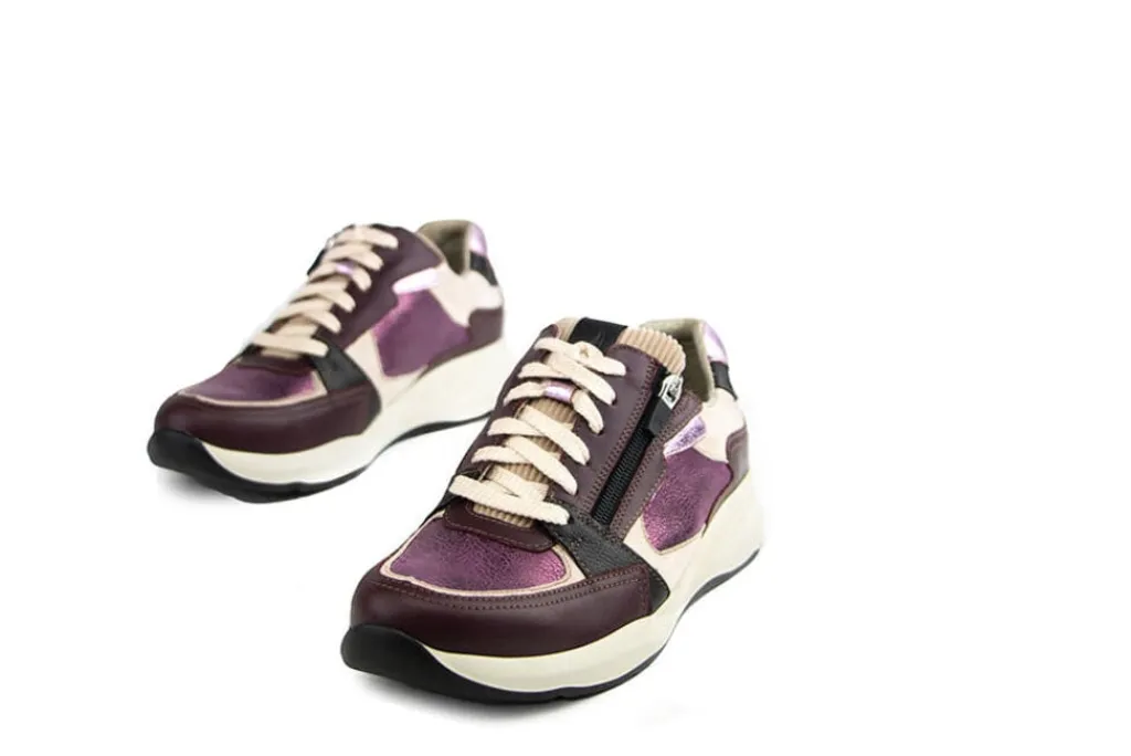 Sneakers | Wijdte H^Durea Sneaker Bordo Lichtroze Seppia H