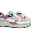 Sneakers | Wijdte K^Durea Sneaker Groen Lilla Goud Metaal K