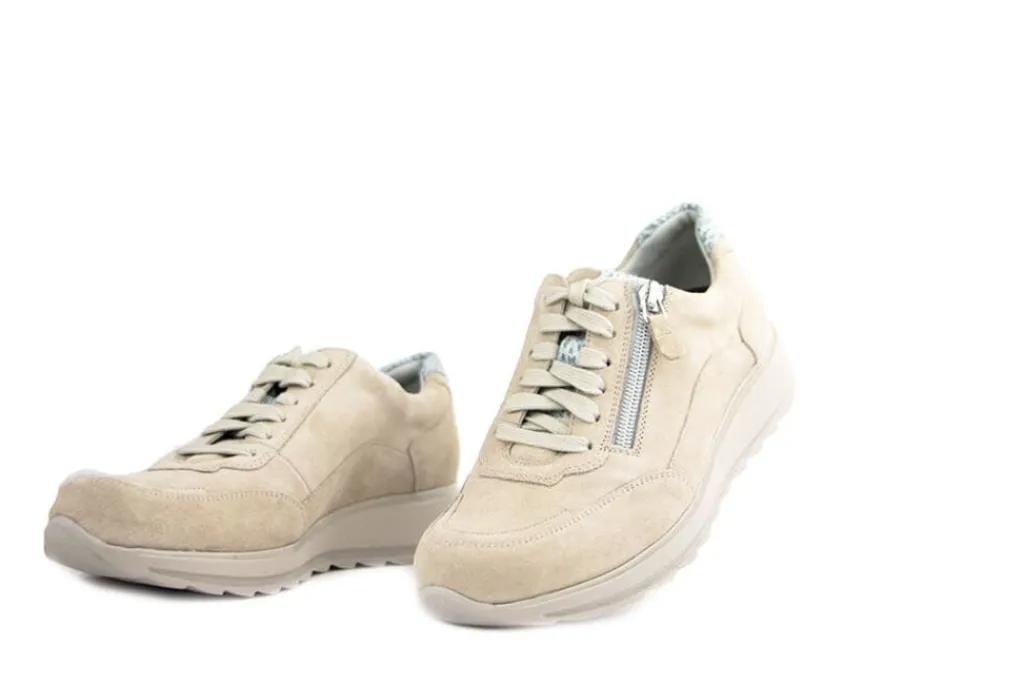 Sneakers | Wijdte H^Durea Sneaker Licht Taupe Militare