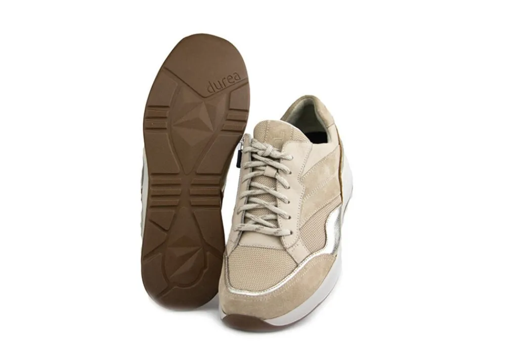 Sneakers | Wijdte H^Durea Sneaker L.Taupe Platino Taupe Cognac