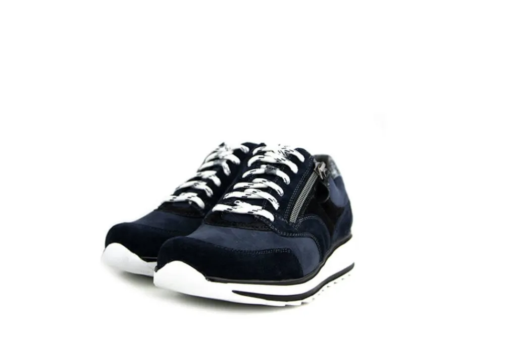 Sneakers | Wijdte H^Durea Sneaker Marine Zwart H-leest