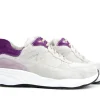 Sneakers | Wijdte H^Durea Sneaker Offwhite Taupe Lilla Viola H-leest