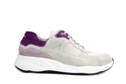 Sneakers | Wijdte H^Durea Sneaker Offwhite Taupe Lilla Viola H-leest