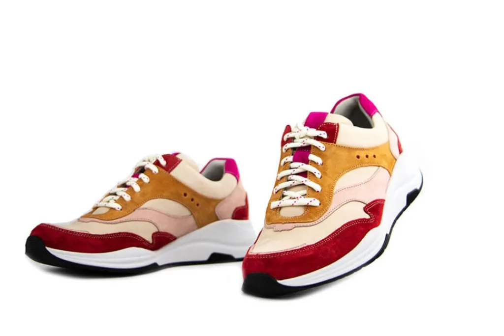 Sneakers | Wijdte H^Durea Sneaker Rood Roze Beige Oranje