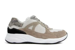 Sneakers | Wijdte H^Durea Sneaker Walnoot Taupe Zwart H-leest