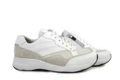 Sneakers | Wijdte H^Durea Sneaker Wit Mat Zilver