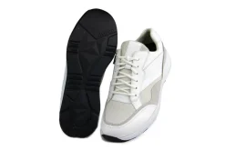 Sneakers | Wijdte H^Durea Sneaker Wit Mat Zilver