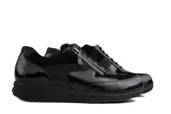 Sneakers | Wijdte H^Durea Sneaker Zwart Lak Combi H-leest