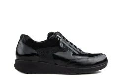 Sneakers | Wijdte H^Durea Sneaker Zwart Lak Combi H-leest