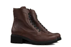 Veterboots En Bikerboots | Wijdte K^Durea Veterboot Brandy Leer K-leest