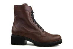 Veterboots En Bikerboots | Wijdte K^Durea Veterboot Brandy Leer K-leest