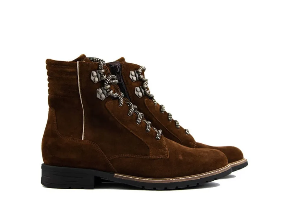 Veterboots En Bikerboots | Wijdte H^Durea Veterboot Cognac Zand H-leest