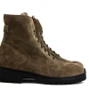 Veterboots En Bikerboots | Wijdte K^Durea Veterboot Khaki Taupe Suede K-leest