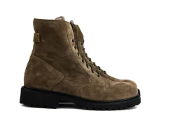 Veterboots En Bikerboots | Wijdte H^Durea Veterboot Khaki Taupe H-leest