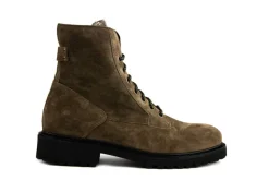 Veterboots En Bikerboots | Wijdte H^Durea Veterboot Khaki Taupe H-leest