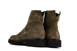 Veterboots En Bikerboots | Wijdte H^Durea Veterboot Khaki Taupe H-leest
