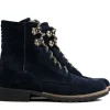 Veterboots En Bikerboots | Wijdte H^Durea Veterboot Marine Zwart H-leest