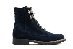 Veterboots En Bikerboots | Wijdte H^Durea Veterboot Marine Zwart H-leest