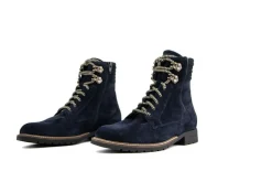 Veterboots En Bikerboots | Wijdte H^Durea Veterboot Marine Zwart H-leest