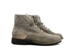 Veterboots En Bikerboots | Wijdte K^Durea Veterboot Pietra Taupe Suède