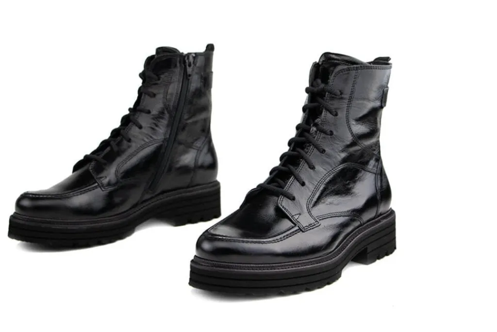 Wijdte H | Veterboots En Bikerboots^Durea Veterboot Zwart H